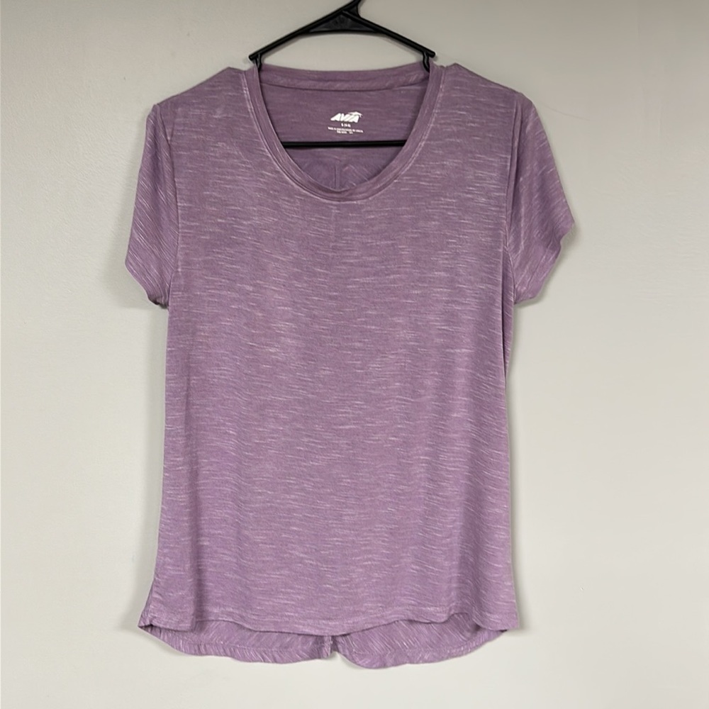 Avia Active Women Lavender Short Sleeve Tee Performance  Workout S (4-6)